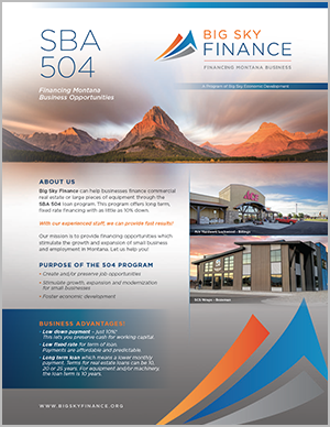Image of Big Sky Finance Flyer