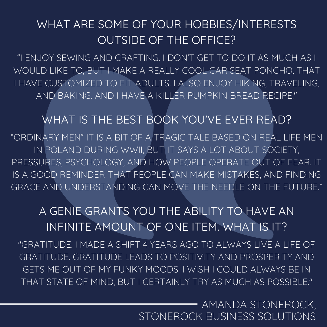 Rock31 Member Spotlight: Amanda Stonerock, Stonerock Business Solutions ...